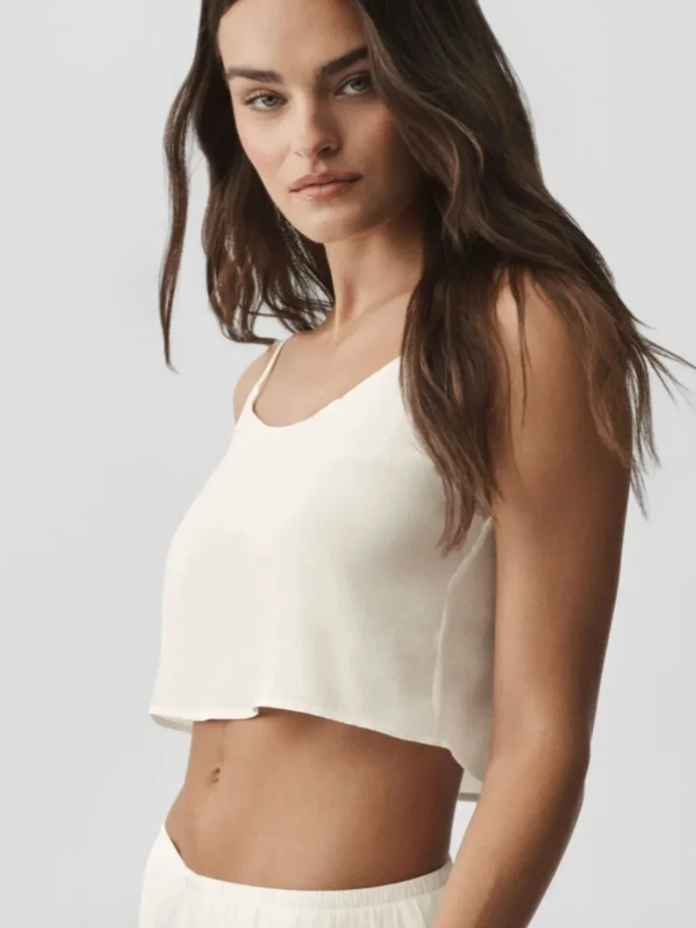 NWT ALO Semi-Sheer Golden Hour Tank, Ivory, size S